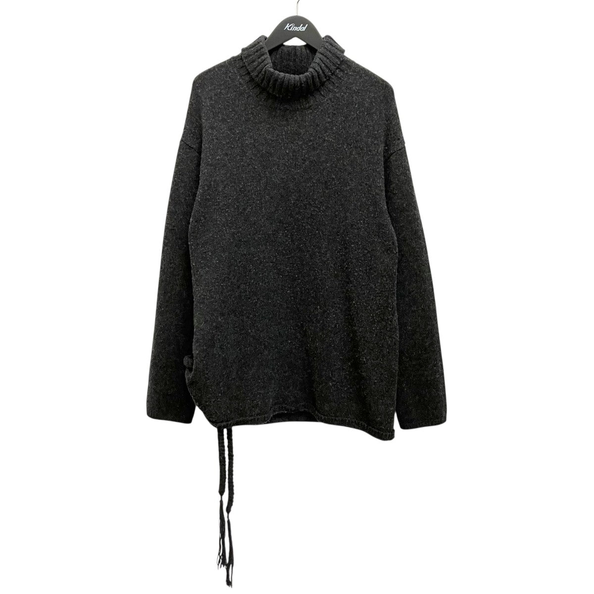 Yohji Yamamoto pour homme 23AWSIDE STRING DETAIL TURTLENECKセーターHJ-K06-193 古着・中古-1枚目のアイテム画像