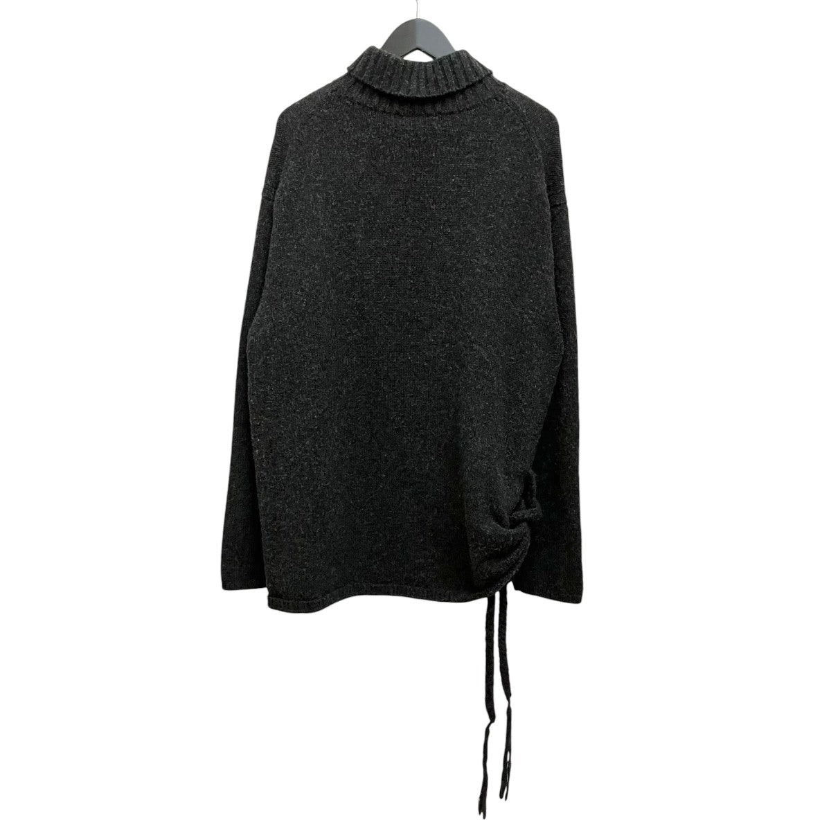Yohji Yamamoto pour homme 23AWSIDE STRING DETAIL TURTLENECKセーターHJ-K06-193 古着・中古-2枚目のアイテム画像