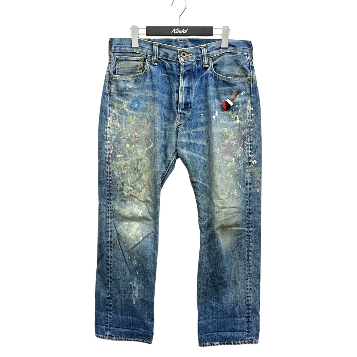 BRU NA BOINNE ペンキ加工 ハケデニムパンツ 古着・中古-1枚目のアイテム画像