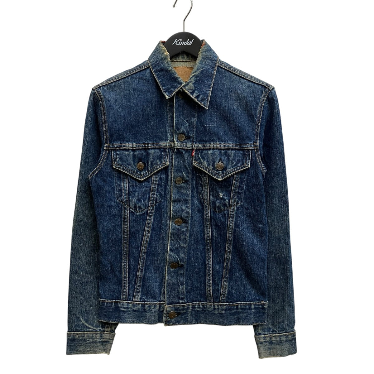 LEVI’S 60s BIGE 不均等V ボタン裏525 オレンジステッチデニムジャケット70505 古着・中古-1枚目のアイテム画像