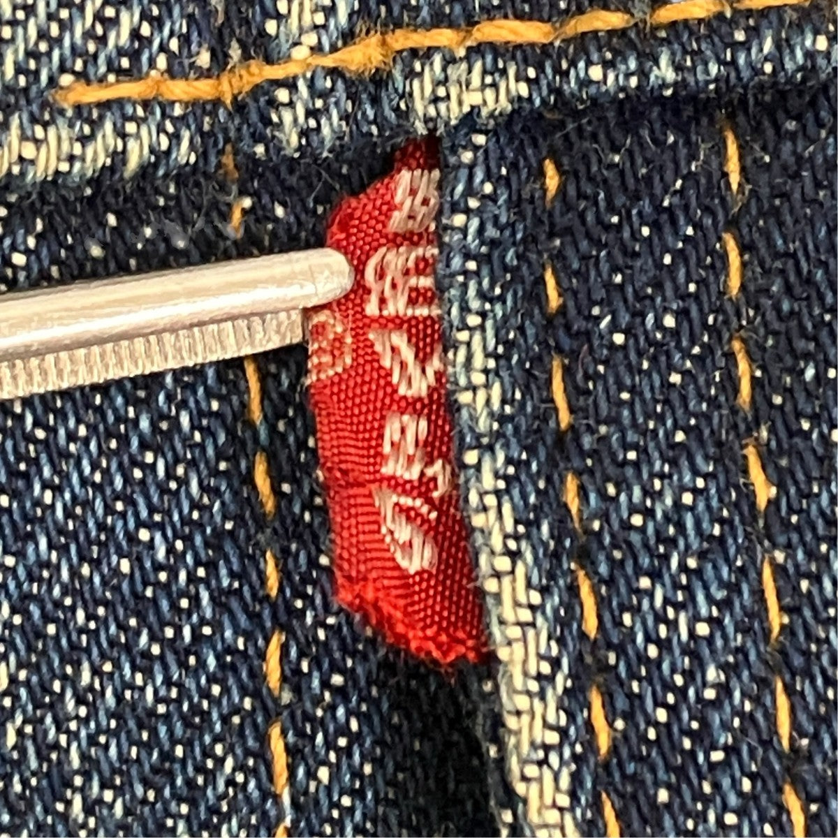 LEVI’S 60s BIGE 不均等V ボタン裏525 オレンジステッチデニムジャケット70505 古着・中古-7枚目のアイテム画像