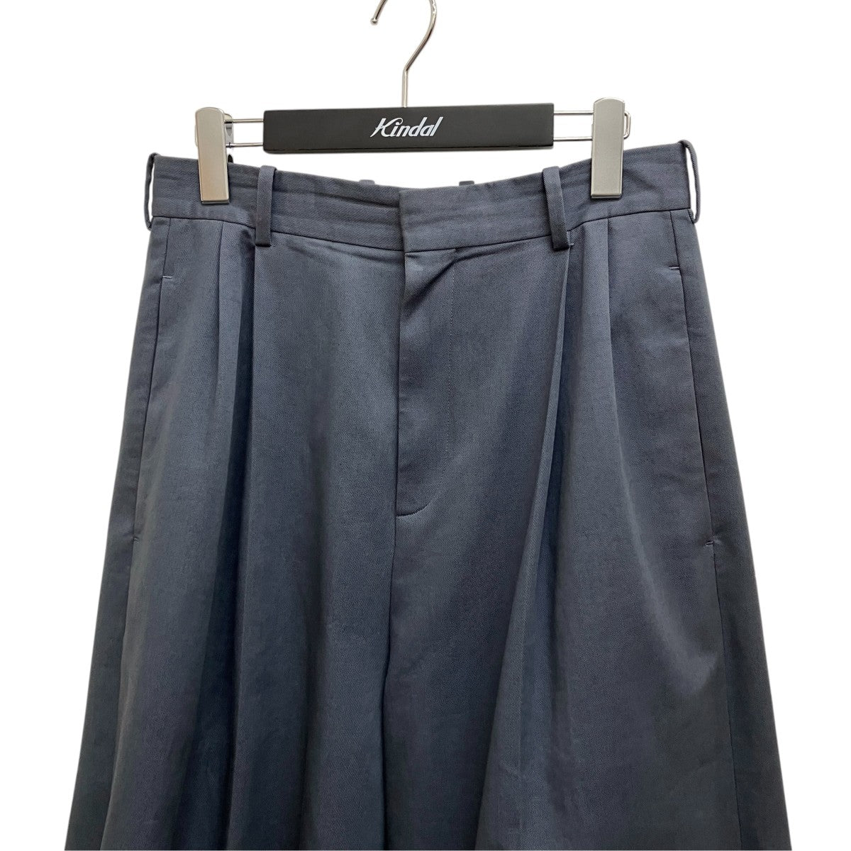 LOEWE 25SSレザーパッチ ワイドチノ ツータックスラックスH526Y04WFX 古着・中古-3枚目のアイテム画像
