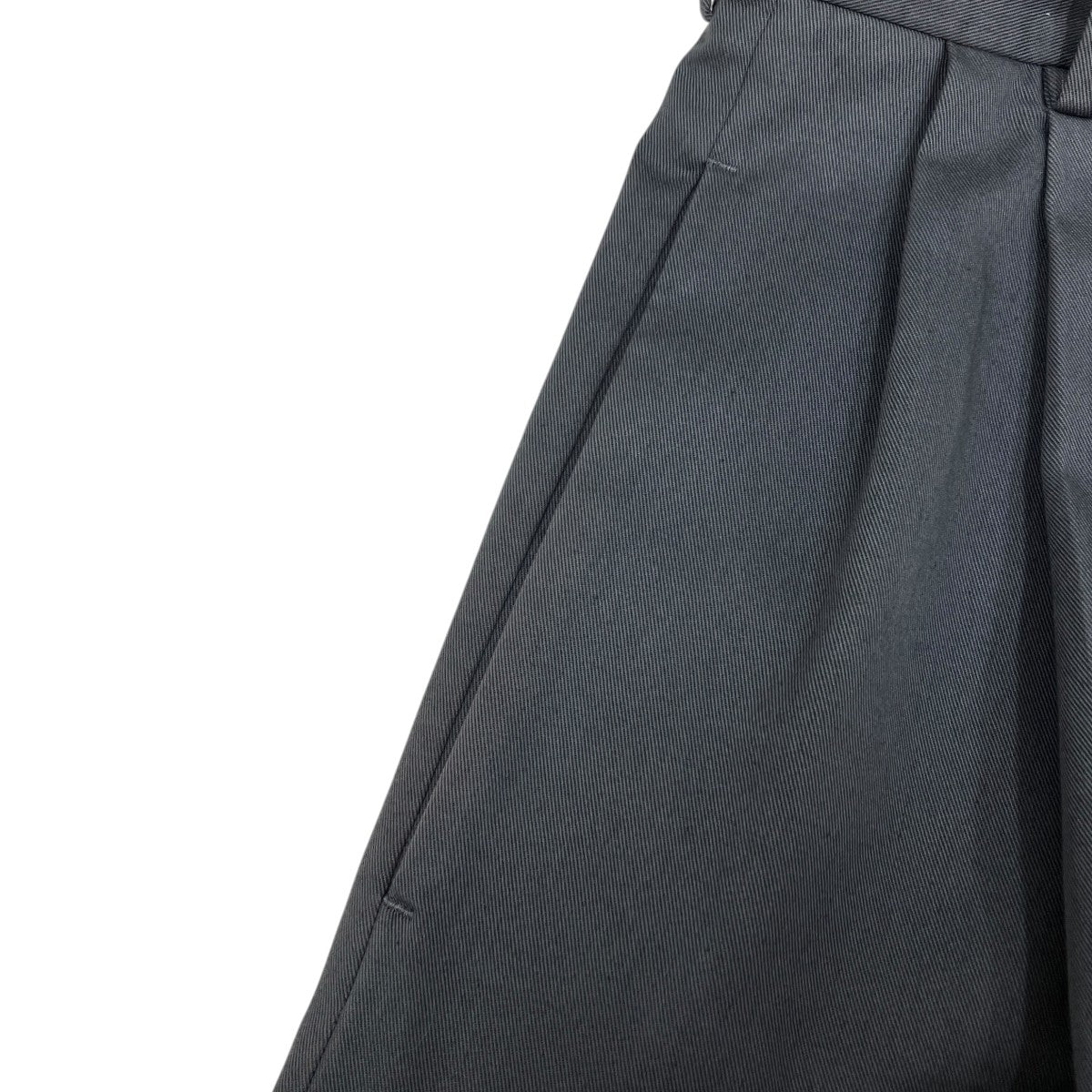 LOEWE 25SSレザーパッチ ワイドチノ ツータックスラックスH526Y04WFX 古着・中古-6枚目のアイテム画像