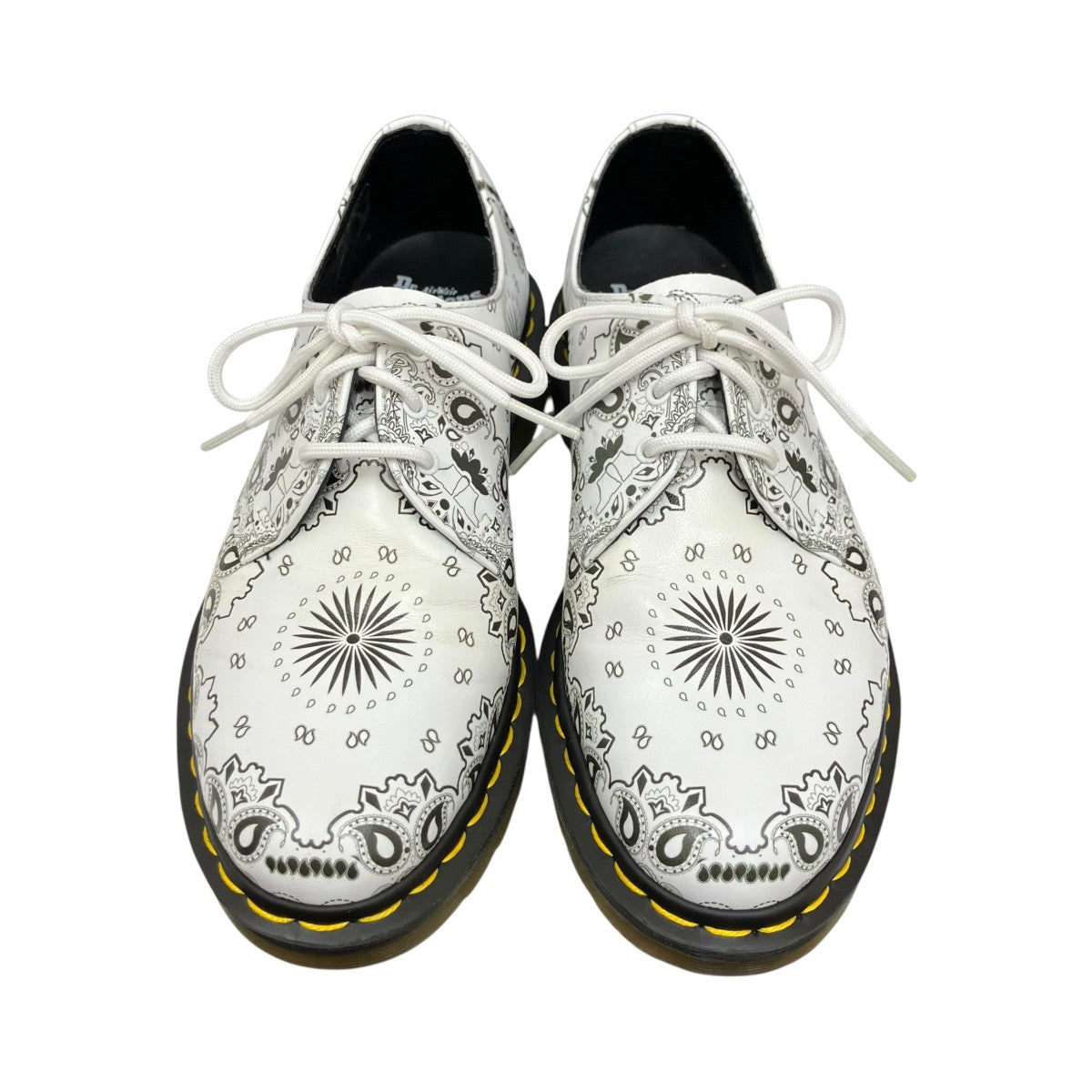 Dr．Martens バンダナホワイト ブラックレザーシューズ1461 古着・中古-2枚目のアイテム画像