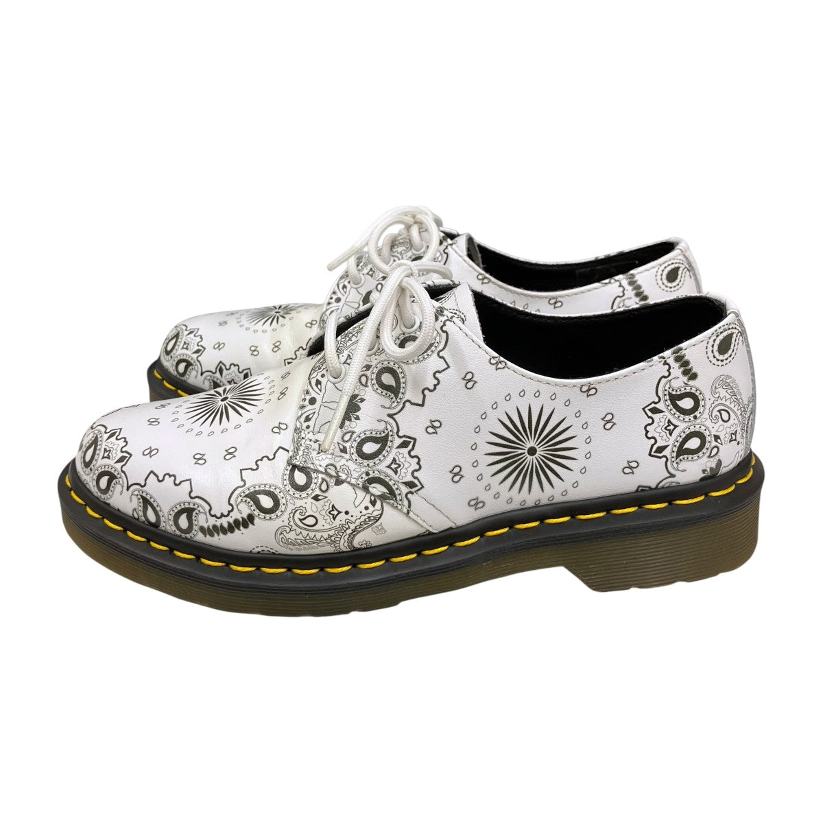 Dr．Martens バンダナホワイト ブラックレザーシューズ1461 古着・中古-3枚目のアイテム画像