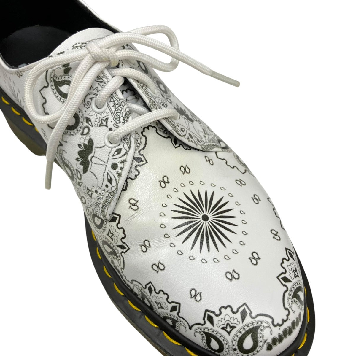 Dr．Martens バンダナホワイト ブラックレザーシューズ1461 古着・中古-6枚目のアイテム画像
