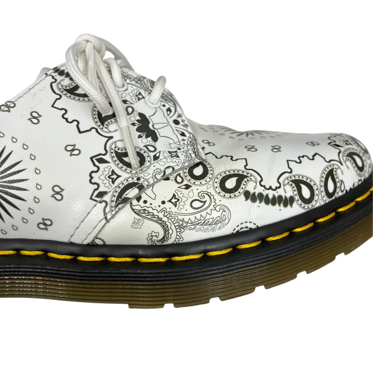 Dr．Martens バンダナホワイト ブラックレザーシューズ1461 古着・中古-8枚目のアイテム画像
