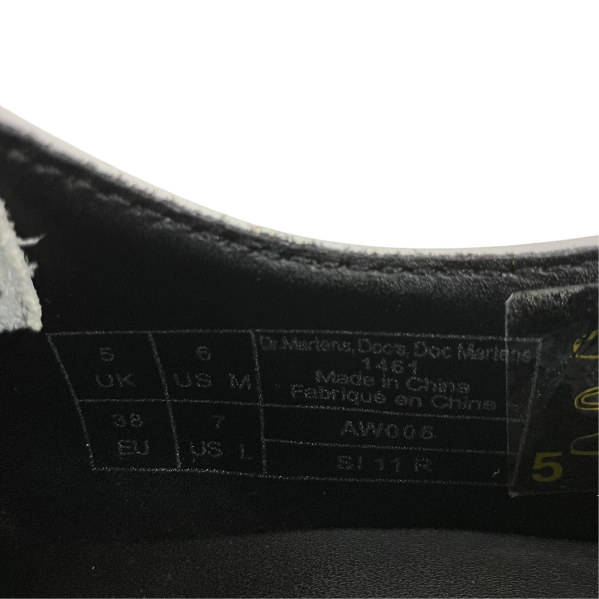 Dr．Martens バンダナホワイト ブラックレザーシューズ1461 古着・中古-9枚目のアイテム画像