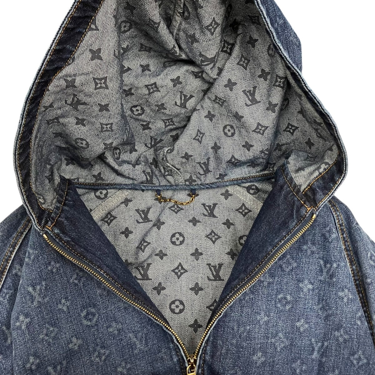 LOUIS VUITTON 26AW モノグラム ウォッシュドデニム フーデッドブルゾン RM262M PN2 HVA81W 古着・中古-6枚目のアイテム画像