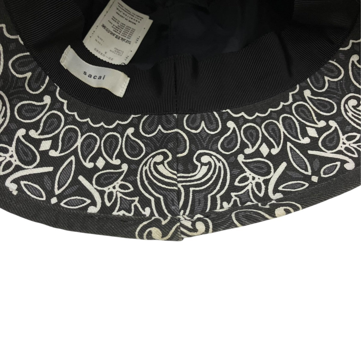 sacai バンダナ ダブルブリムバケットハット22-0339S 古着・中古-6枚目のアイテム画像