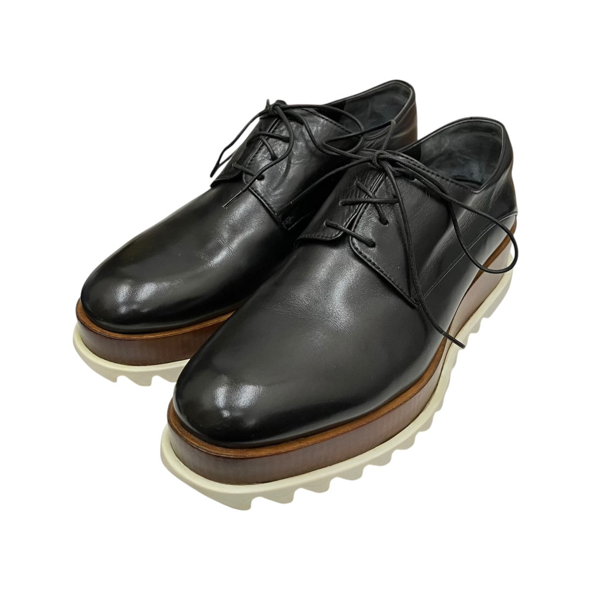 JIL SANDER ウッド プラットフォーム シャークソール レースアップ ダービーシューズ 古着・中古-1枚目のアイテム画像