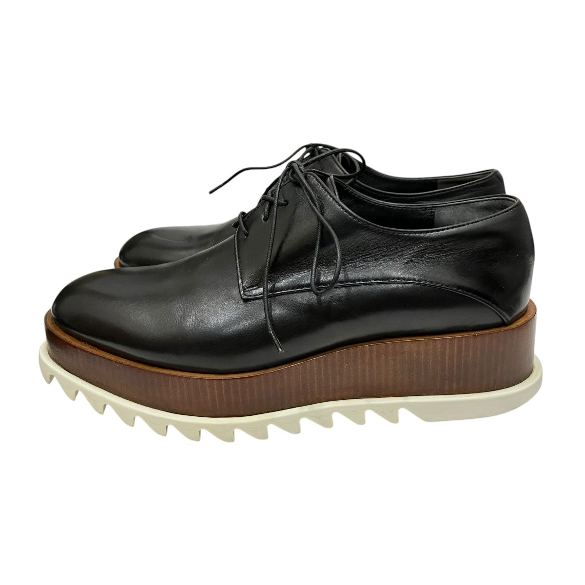 JIL SANDER ウッド プラットフォーム シャークソール レースアップ ダービーシューズ 古着・中古-3枚目のアイテム画像