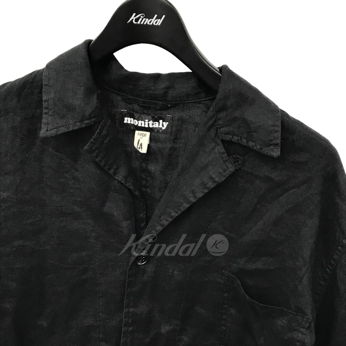 monitaly(モニタリー) ITALIAN JAIL JACKET リネンジャケット ブラック サイズ 34｜【公式】カインドオルオンライン  ブランド古着・中古通販【kindal】