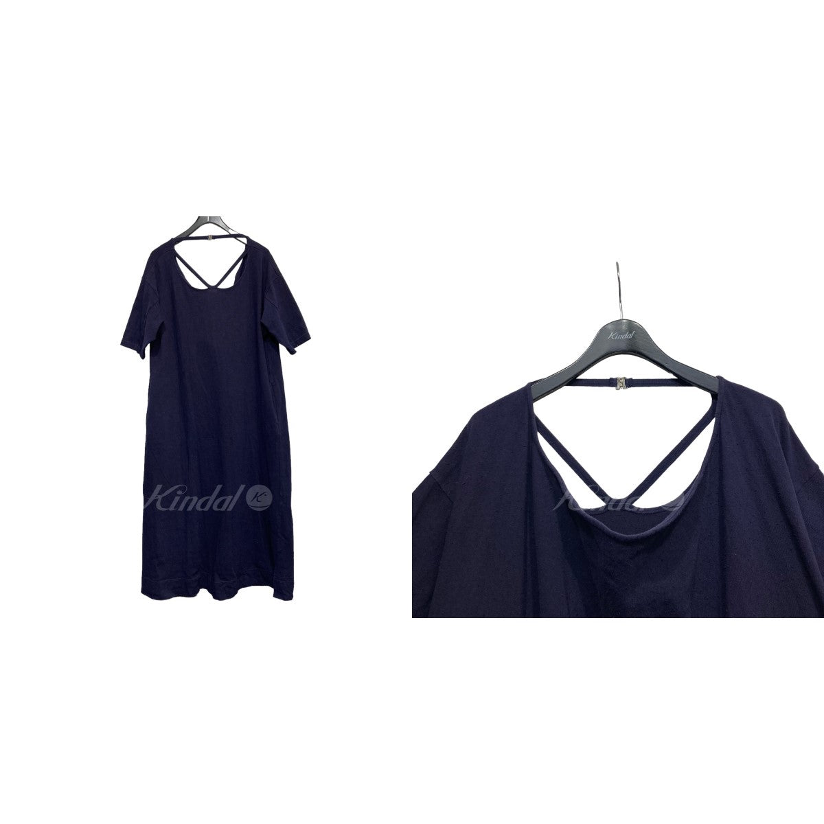 R JUBILEE(アール ジュビリー) ネップ加工ワンピース Back-open Dress パープル サイズ 13｜【公式】カインドオルオンライン  ブランド古着・中古通販【kindal】