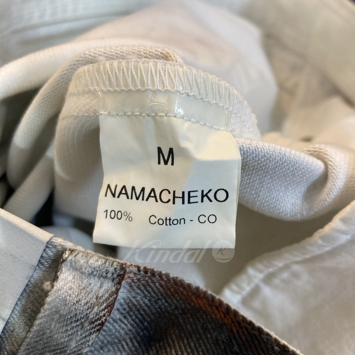 NAMACHEKO(ナマチェコ) ペイントデニムパンツ ホワイト×グレー サイズ ...