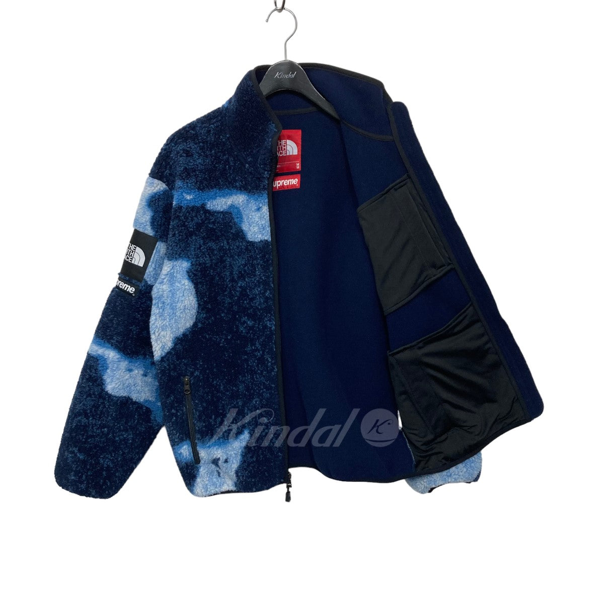 Supreme×THE NORTH FACE(シュプリーム×ノースフェイス) 21AW Bleached Denim Print Fleece  Jacket