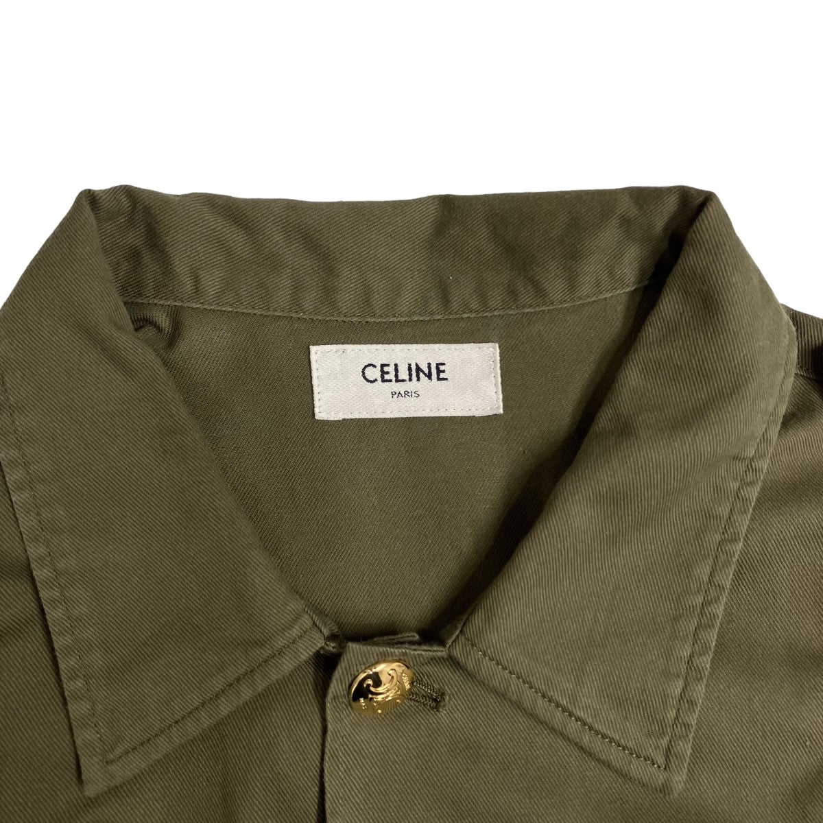 CELINE(セリーヌ) 22AWミリタリーシャツ2C580106K 2C580106K カーキ サイズ 18｜【公式】カインドオルオンライン  ブランド古着・中古通販【kindal】