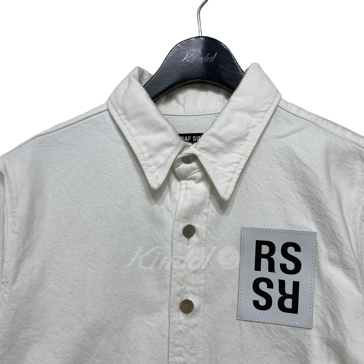 RAF SIMONS(ラフシモンズ) Logo Patch Denim Overshirt White