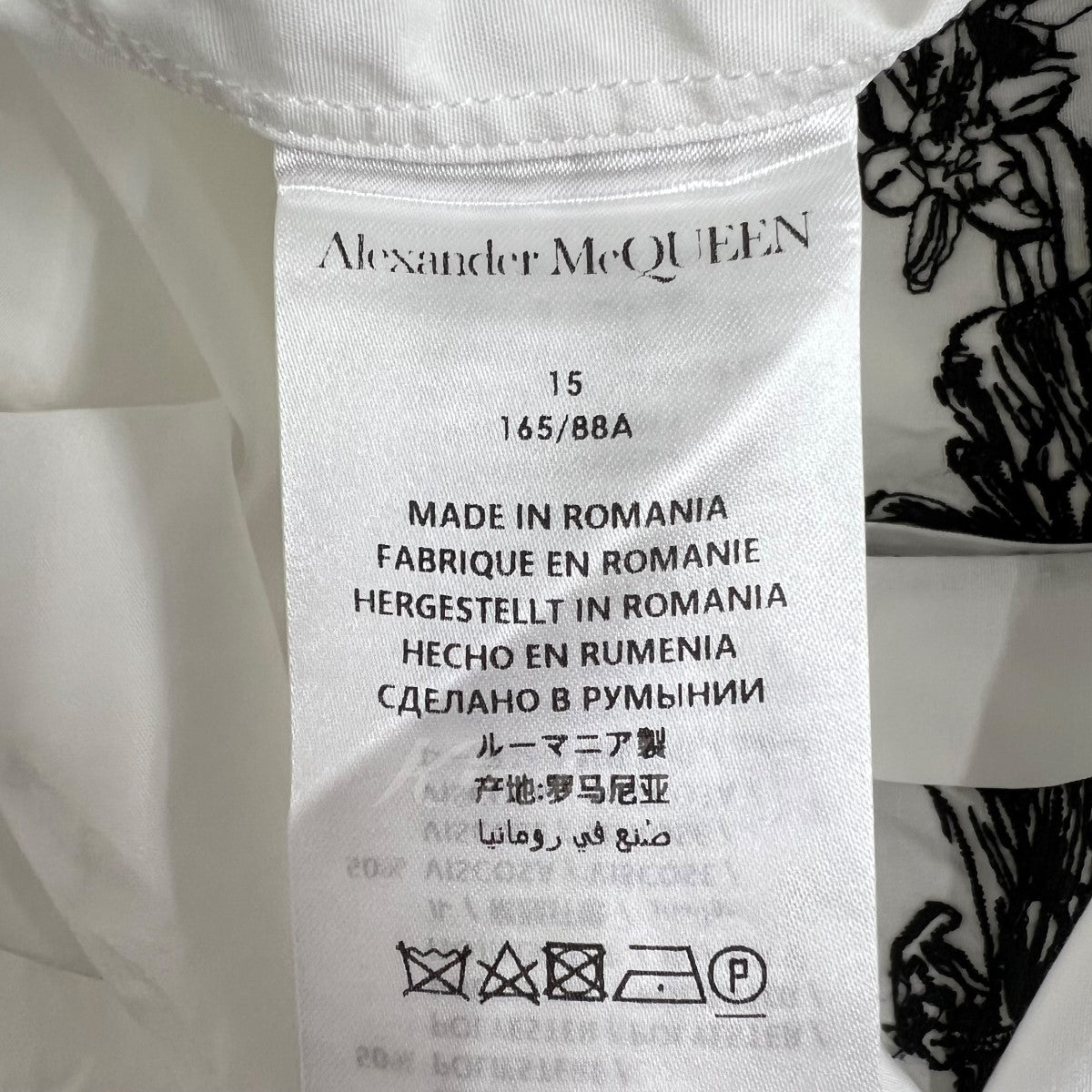 ALEXANDER McQUEEN(アレキサンダーマックイーン) フラワー刺繍シャツ