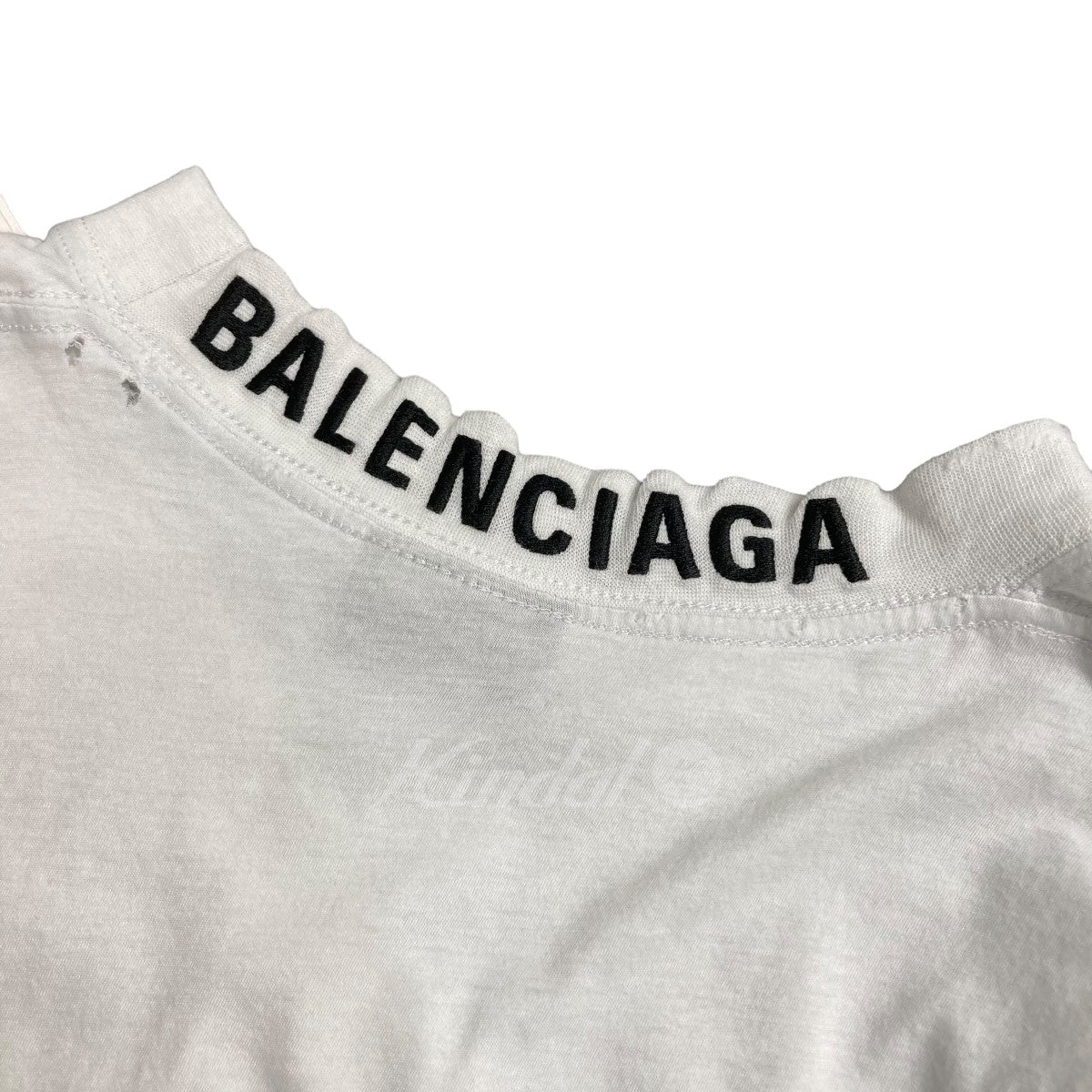 BALENCIAGA(バレンシアガ) ロゴ刺繍Tシャツ 739784 ホワイト サイズ 15｜【公式】カインドオルオンライン  ブランド古着・中古通販【kindal】