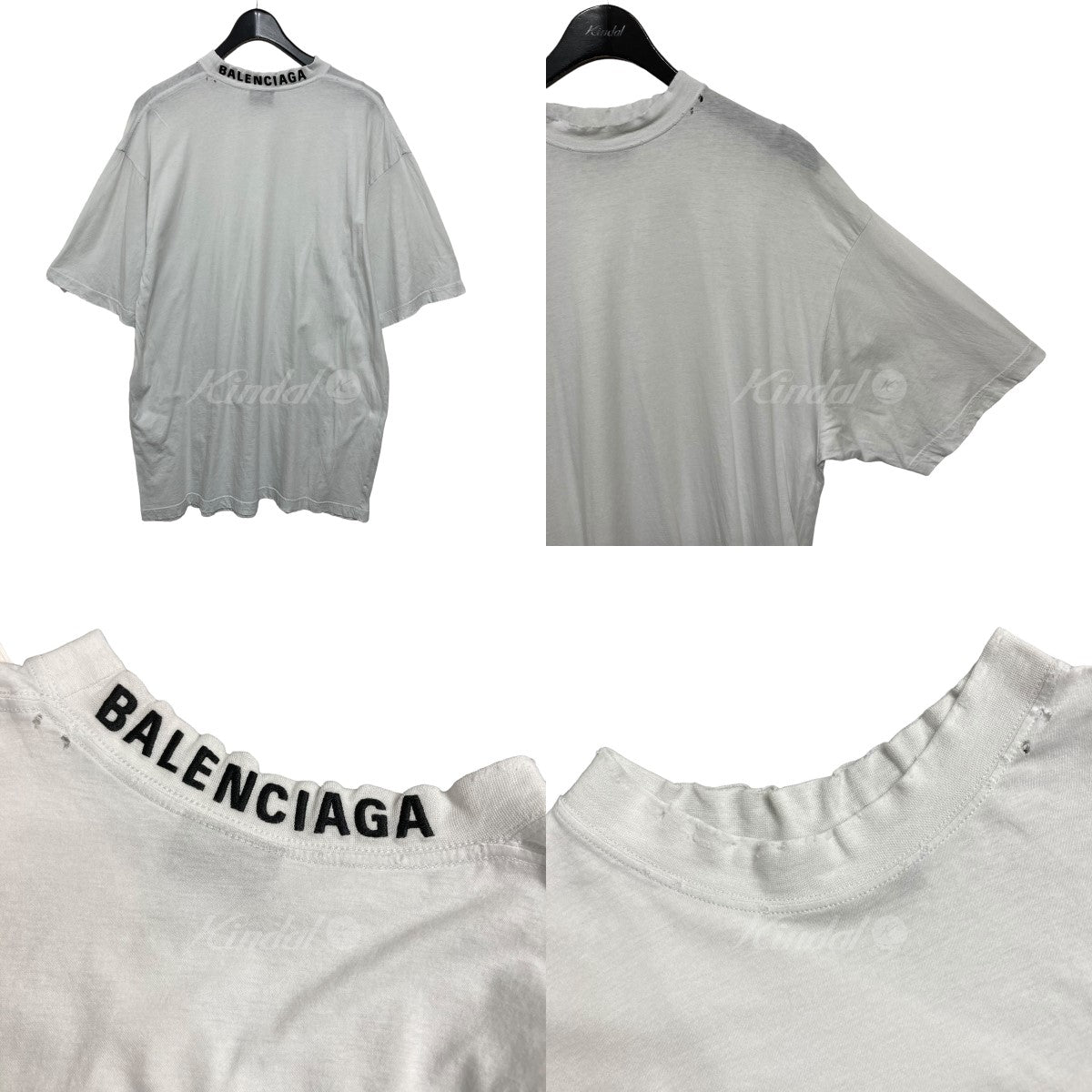 BALENCIAGA(バレンシアガ) ロゴ刺繍Tシャツ 739784 ホワイト サイズ 15｜【公式】カインドオルオンライン  ブランド古着・中古通販【kindal】