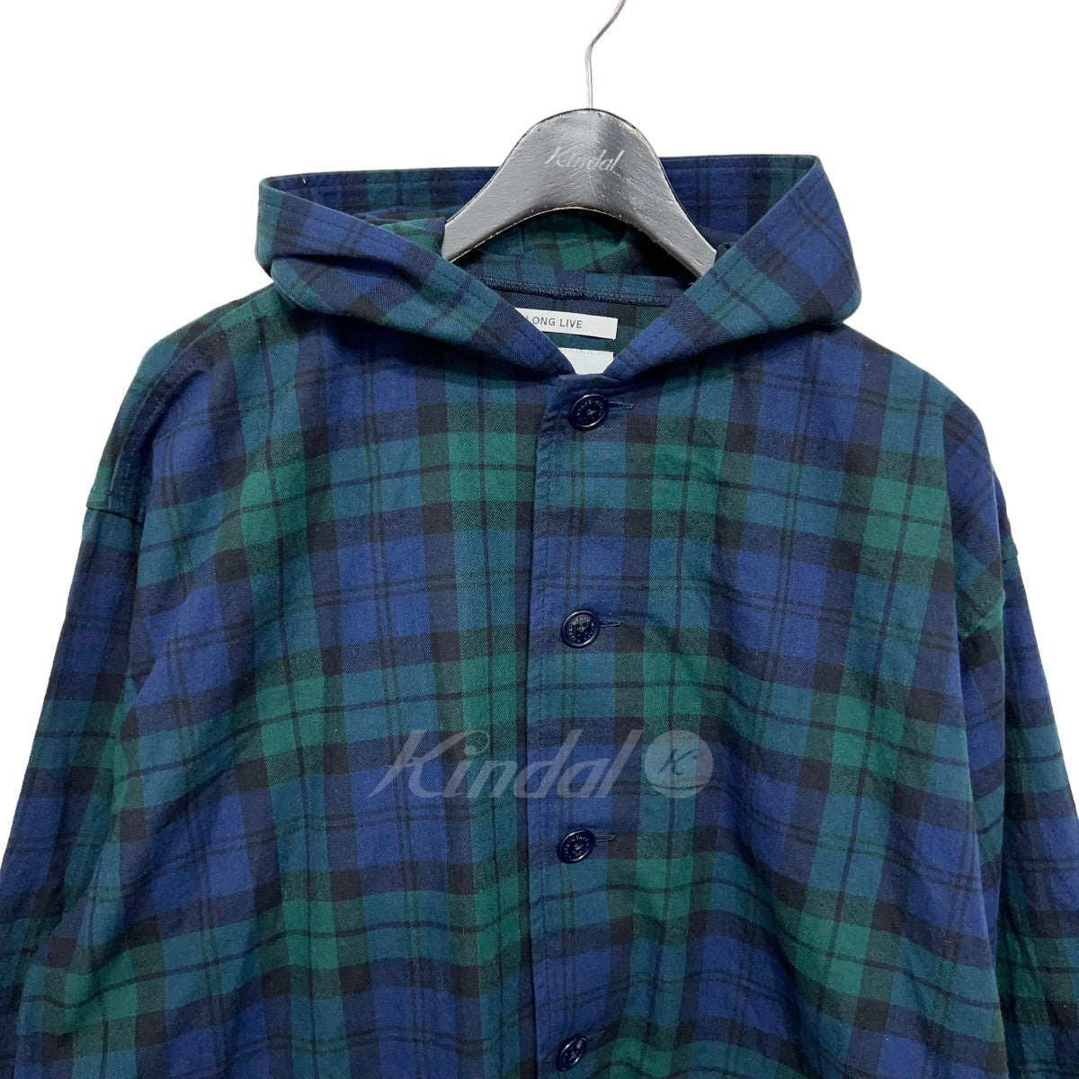 WTAPS(ダブルタップス) BOUT JACKET COTTON． FLANNEL． 221TQDT-JKM02 ネイビー×グリーン サイズ  14｜【公式】カインドオルオンライン ブランド古着・中古通販【kindal】