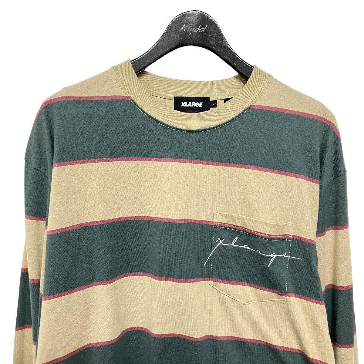 STRIPED L S POCKET TEE ボーダーカットソー 101241011012