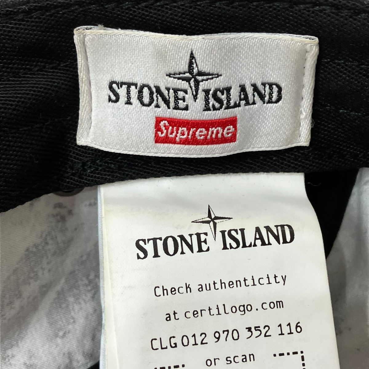 STONE ISLAND×Supreme Web Camp Capキャップ7925902S9 7925902S9  ブラック｜【公式】カインドオルオンライン ブランド古着・中古通販【kindal】