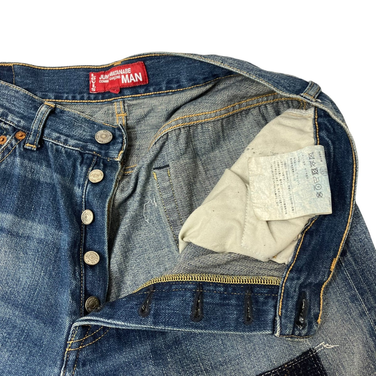 LEVI'S×CDG JUNYA WATANABE MAN パッチワーク リペア加工デニムデニムパンツWH-P901 WH-P901 インディゴ  サイズ L｜【公式】カインドオルオンライン ブランド古着・中古通販【kindal】