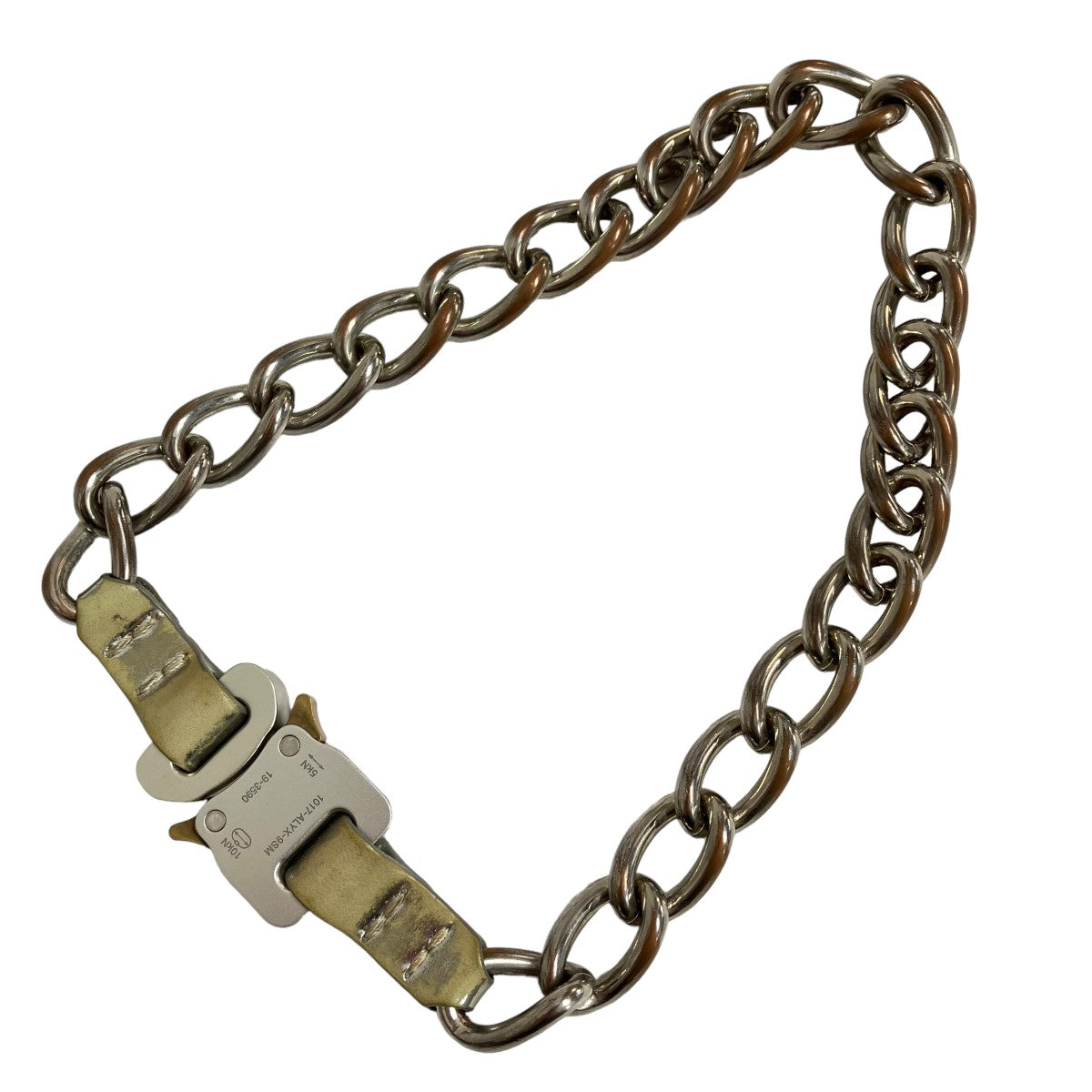 1017 ALYX 9SM(アリクス) CHAIN NECKLACE WITH LEATHER DETAILSネックレス19-3590 19-3590  シルバー｜【公式】カインドオルオンライン ブランド古着・中古通販【kindal】