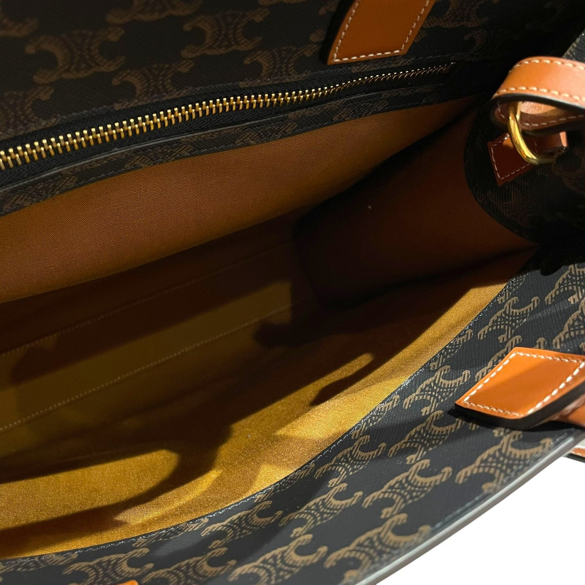 Old celine オールドセリーヌ トリオンフ ブラウントートバッグ 中古・古着通販】CELINE (セリーヌ) OLD CELINEトリオンフトート