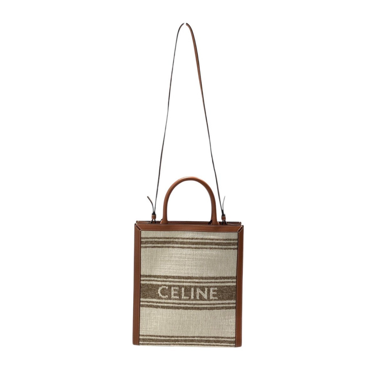 CELINE ジャガードストライプトートバッグ 古着・中古-1枚目のアイテム画像