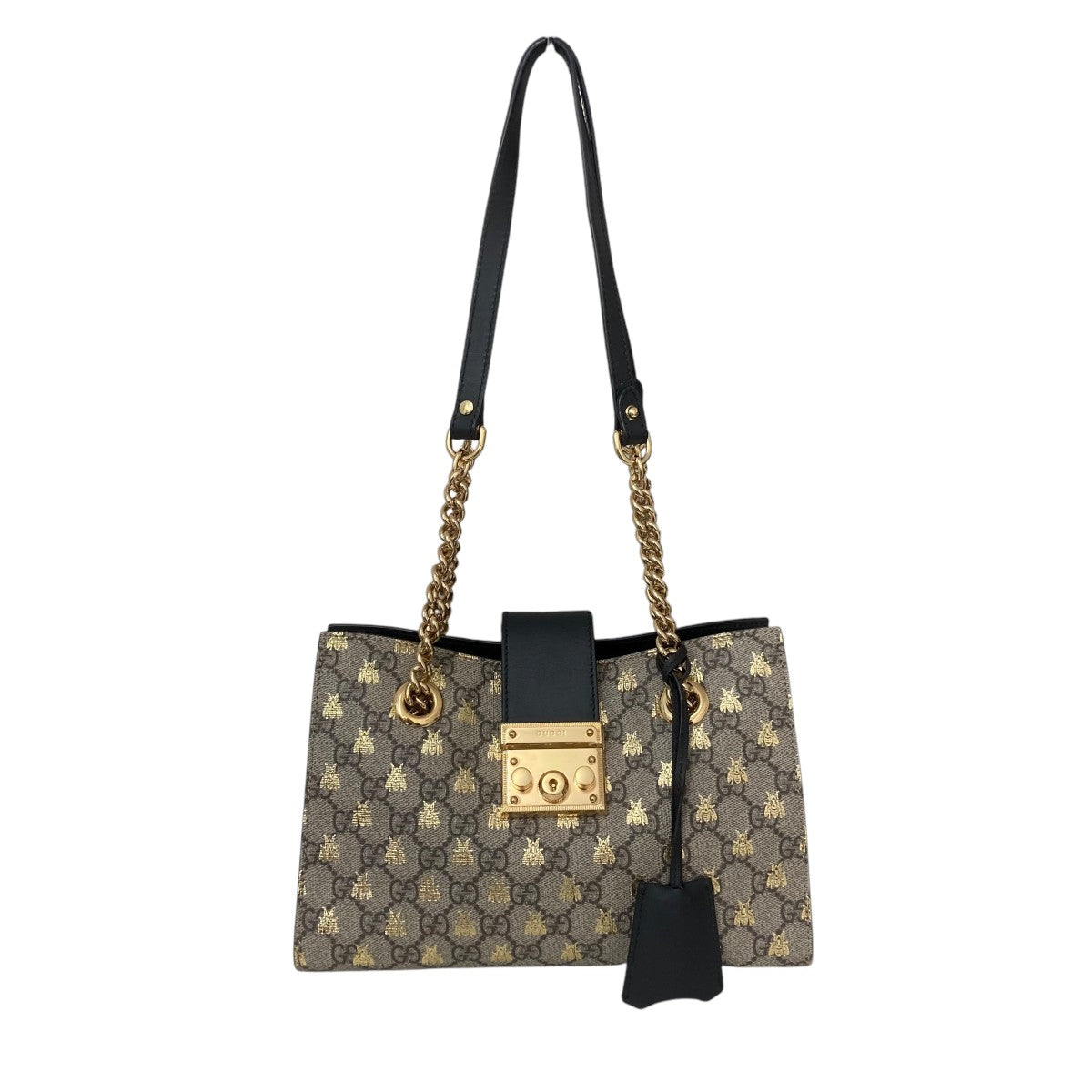 関税なし★ GUCCI パドロックミディアム トートバッグ 498156 パドロック〕ミディアム トートバッグGGスプリーム キャンバス
