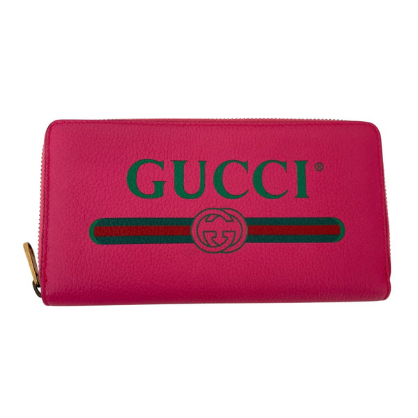 【正規品】GUCCI グッチ 長財布 ラウンドファスナー レッド ロゴプリント GUCCI（グッチ） 財布 ラウンドファスナー長財布 メンズ レッド 449347