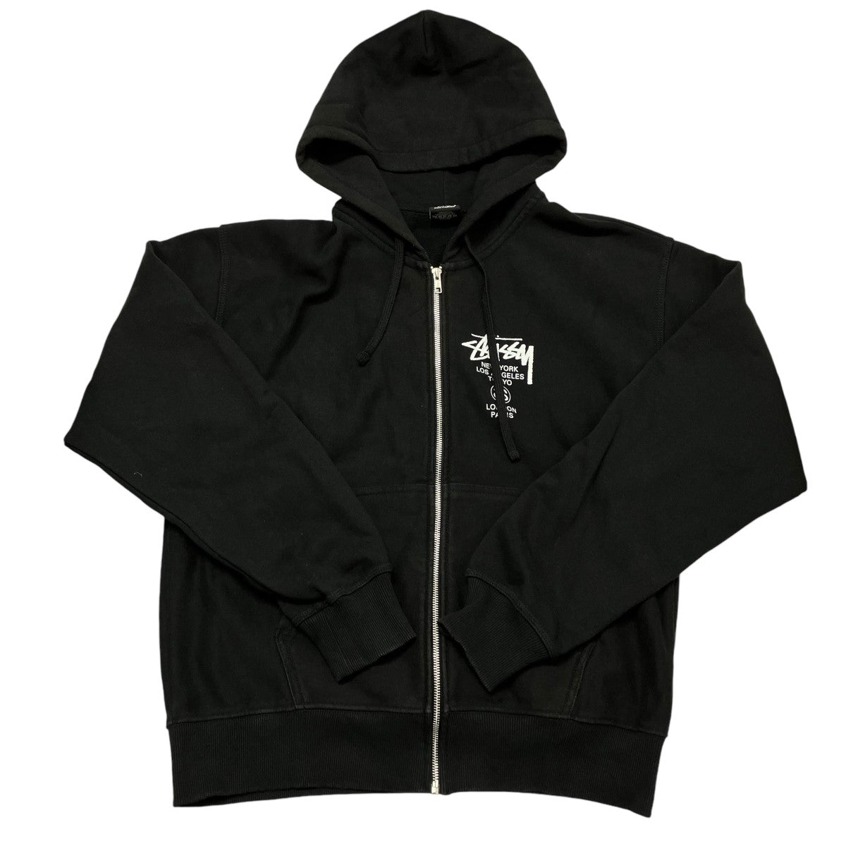 stussy(ステューシー) 23AWWORLD TOUR ZIP HOODジップパーカー3973792 3973792 ブラック サイズ  M｜【公式】カインドオルオンライン ブランド古着・中古通販【kindal】