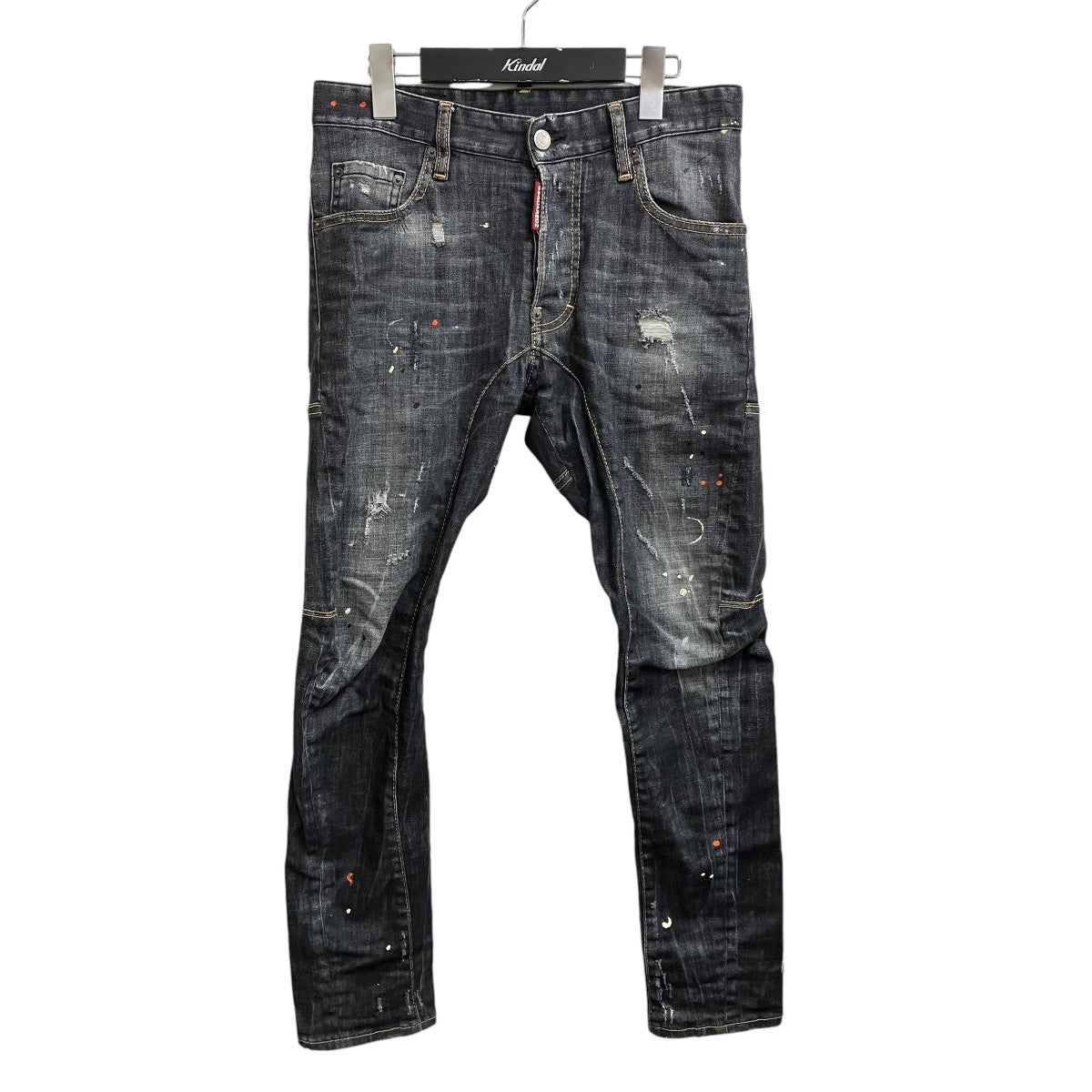 DSQUARED2(ディースクエアード) ペンキ加工 クラッシュデニムパンツS71LA0981 S71LA0981 グレー サイズ  44｜【公式】カインドオルオンライン ブランド古着・中古通販【kindal】