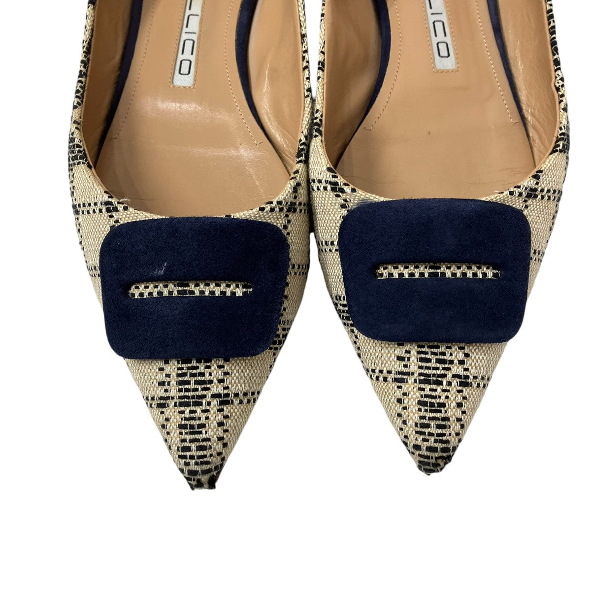 人気モデル＊ペリーコ ANELLI FIBBIA パンプス フラット 白【37】 ペリーコ PELLICO GOLD ANELLI FIBBIA フラット パンプス （WHITE