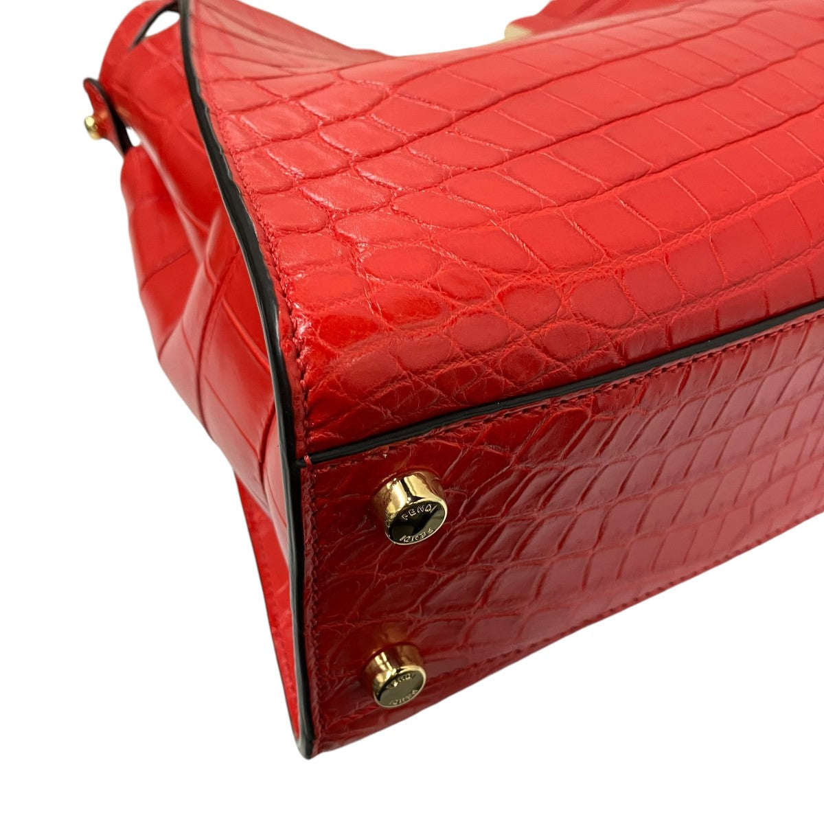 FENDI(フェンディ) ピーカブー ミディアムナイルクロコ2WAYバッグ