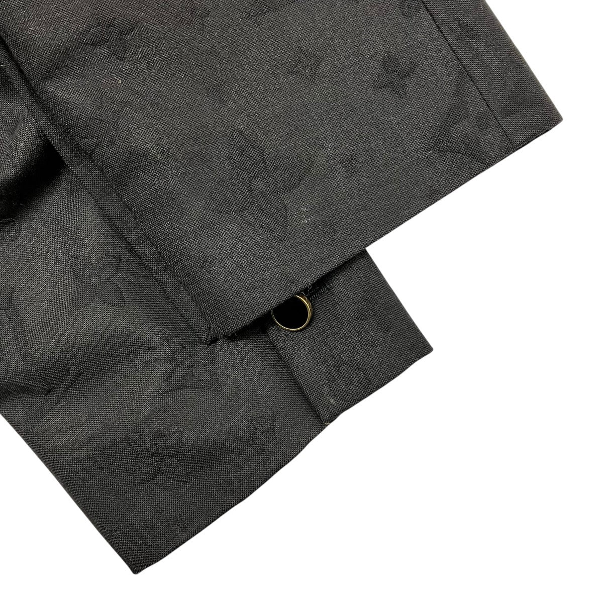 ルイヴィトン テーラードジャケット 50 XL 黒 LV モノグラム スーツ LOUIS VUITTON(ルイヴィトン) モノグラムジャカードピークド