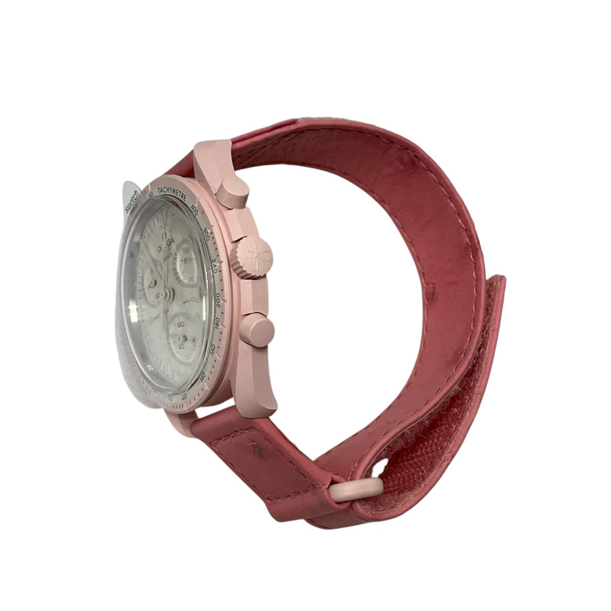 SWATCH×OMEGA MISSION TO VENUS オーストリッチ腕時計 ピンク