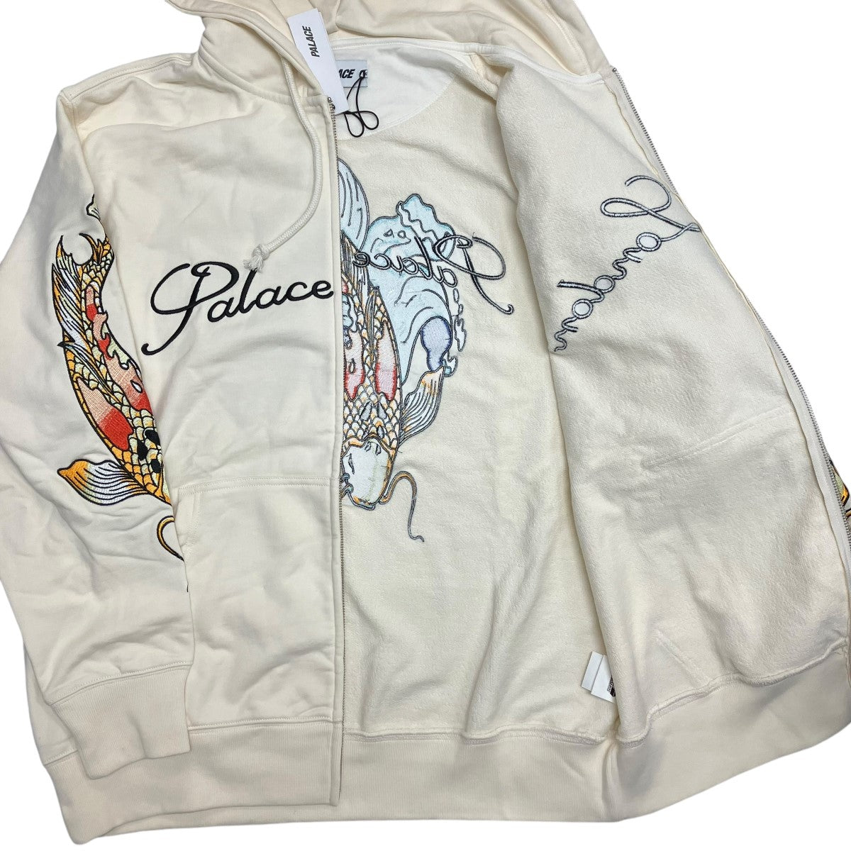 PALACE(パレス) CARP ZIP HOODパーカー アイボリー サイズ XL｜【公式】カインドオルオンライン  ブランド古着・中古通販【kindal】