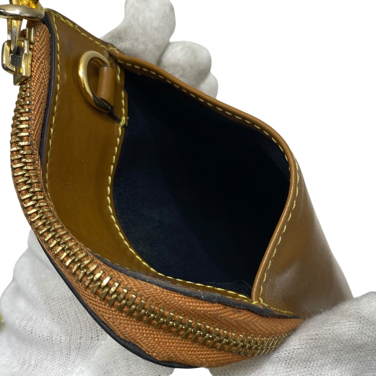 sacai(サカイ) Bicolor Mobile Pouchモバイルケース イエロー×ブラウン