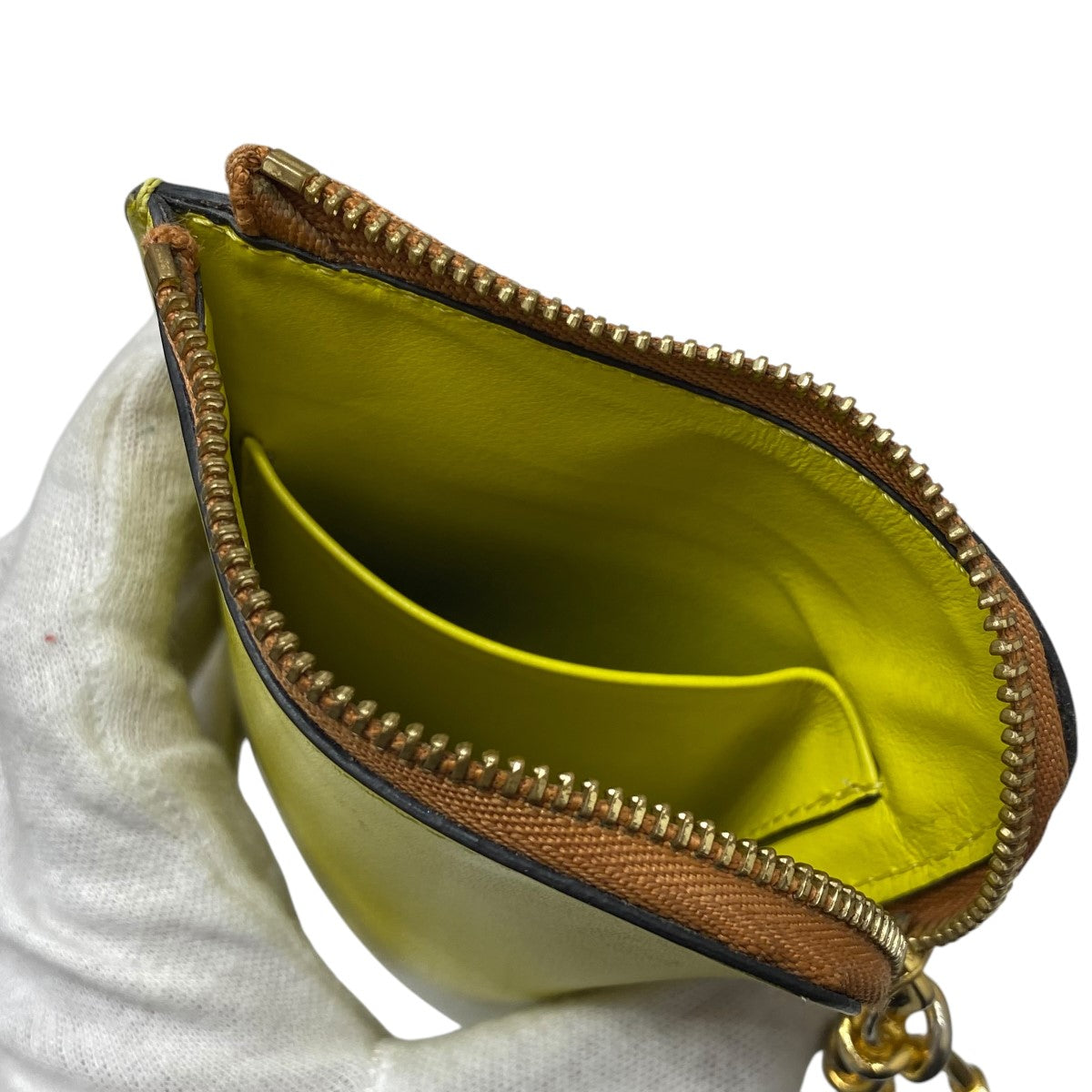 sacai(サカイ) Bicolor Mobile Pouchモバイルケース イエロー×ブラウン