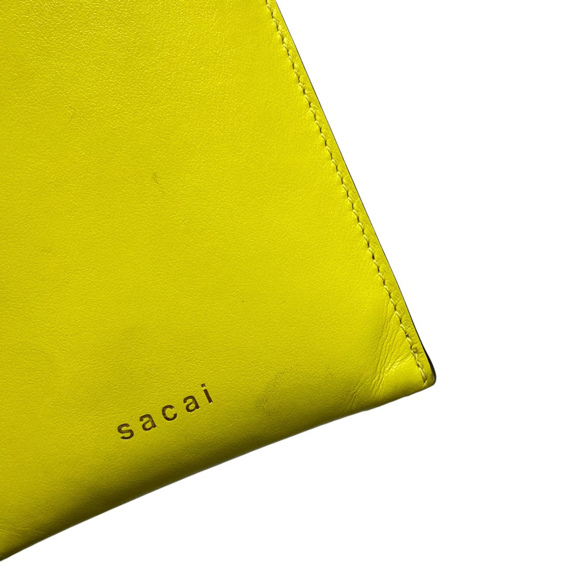 sacai(サカイ) Bicolor Mobile Pouchモバイルケース イエロー×ブラウン