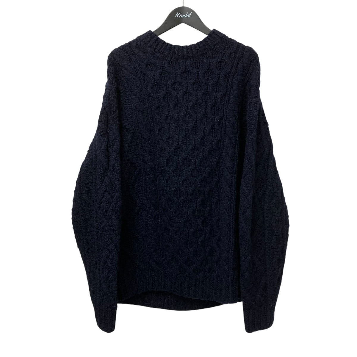 BIIKI BIG ARAN CREW KNITケーブルニット13-224-037