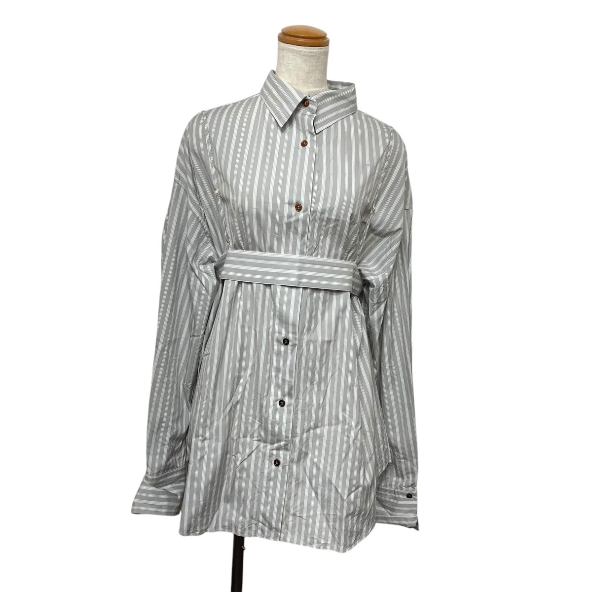 IRENE(アイレネ) 24AWAlternate Stripe Shirtストライプシャツ26A83004 26A83004 グレー サイズ  36｜【公式】カインドオルオンライン ブランド古着・中古通販【kindal】