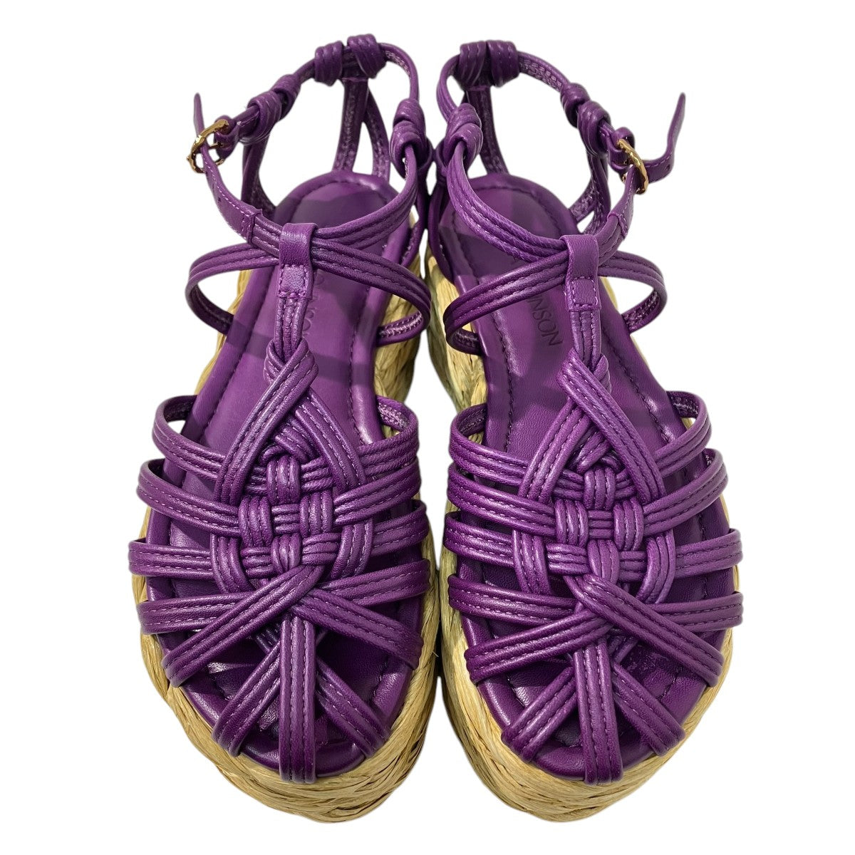 ULLA JOHNSON Viola Knotted Leather Flatform Sandals In PurpleサンダルSP231017 古着・中古-5枚目のアイテム画像