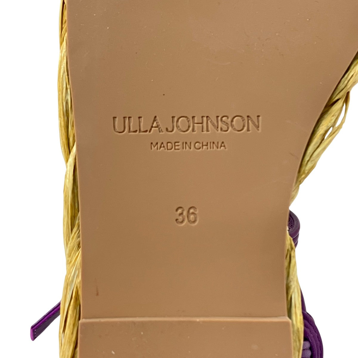 ULLA JOHNSON Viola Knotted Leather Flatform Sandals In PurpleサンダルSP231017 古着・中古-7枚目のアイテム画像