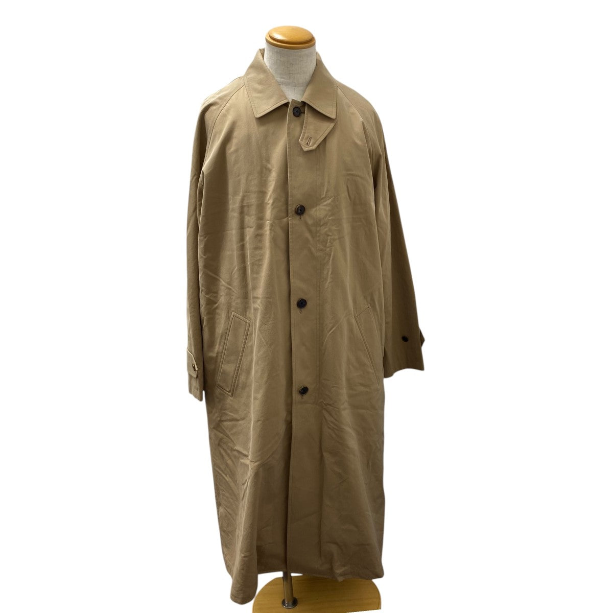 AURALEE(オーラリー) Finx Hard Twist Gabardine Soutien Collar CoatステンカラーコートA22AC01FB  A22AC01FB ベージュ サイズ 3｜【公式】カインドオルオンライン ブランド古着・中古通販【kindal】