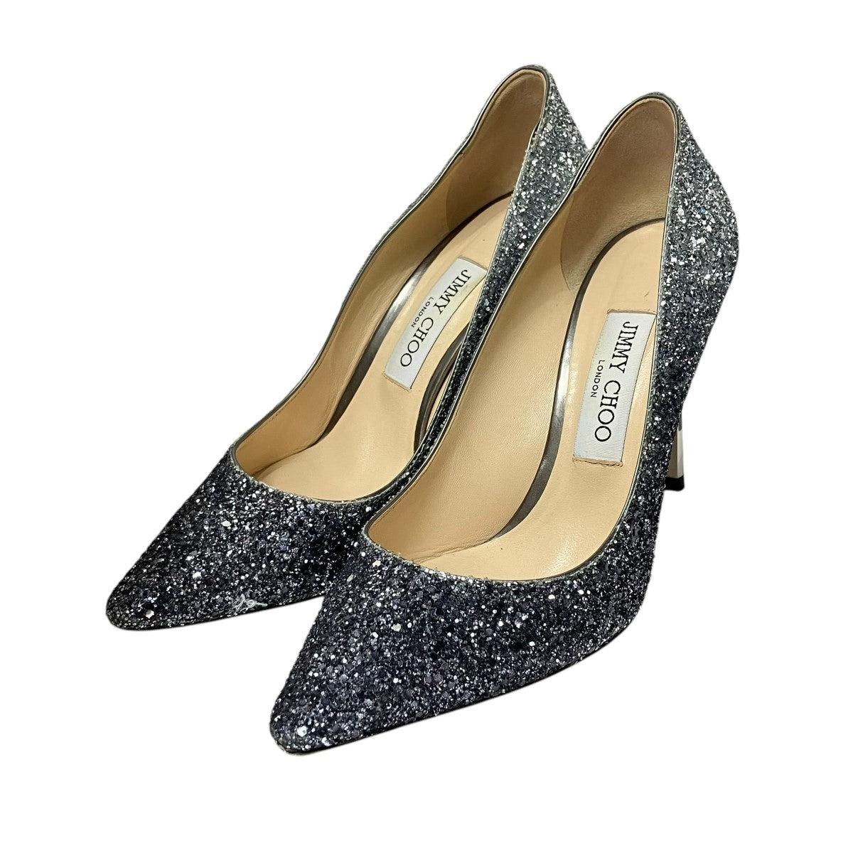 【美品】Jimmy Choo⭐︎パンプス⭐︎24cm⭐︎ブラック⭐︎エナメル 未使用級☆ジミーチュウ パンプス エナメル ピンヒール ブラック